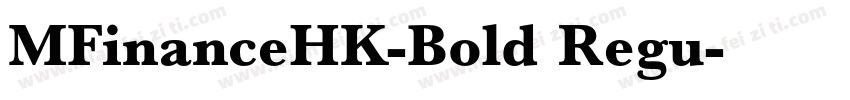 MFinanceHK-Bold Regu字体转换